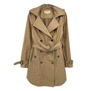 Michael Kors Brown Hooded Trench Coat | Women's XS